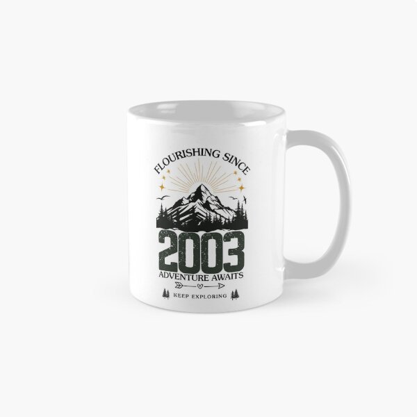 Item preview, 2003 Flourishing Since Mountain Adventure Birthday Design designed and sold by FlareCraftStudio.