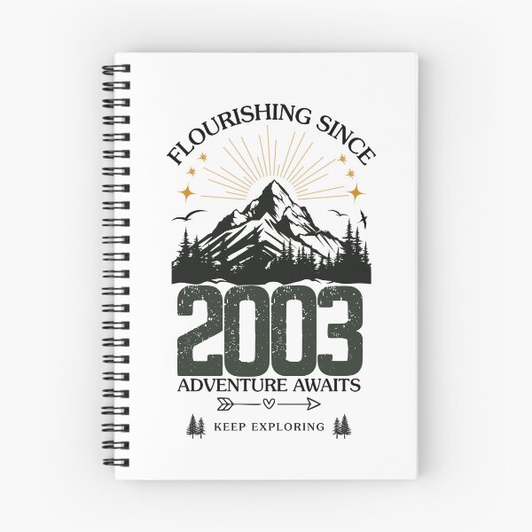 Item preview, 2003 Flourishing Since Mountain Adventure Birthday Design designed and sold by FlareCraftStudio.