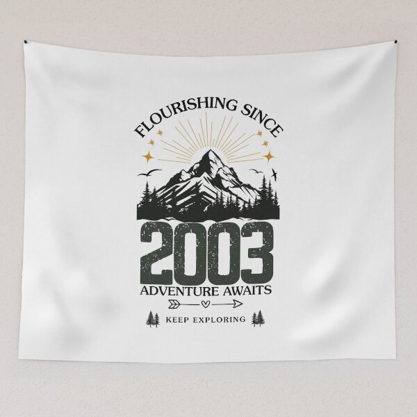 Item preview, 2003 Flourishing Since Mountain Adventure Birthday Design designed and sold by FlareCraftStudio.