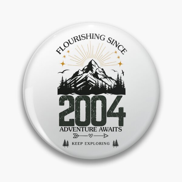 Item preview, 2004 Flourishing Since Mountain Adventure Birthday Design designed and sold by FlareCraftStudio.