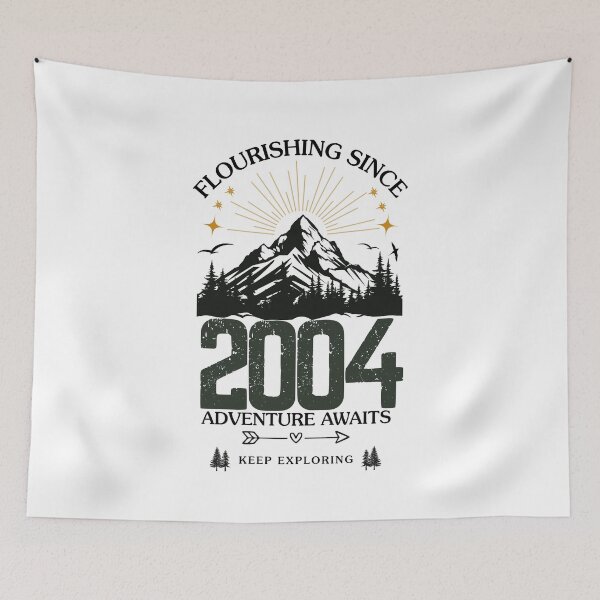 Item preview, 2004 Flourishing Since Mountain Adventure Birthday Design designed and sold by FlareCraftStudio.