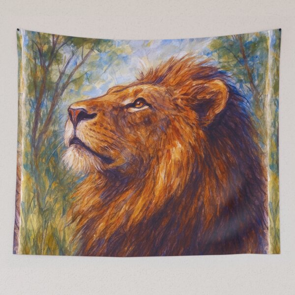 Item preview, Lion Painting – Majestic African Wildlife Art designed and sold by GalleryKauffeld.
