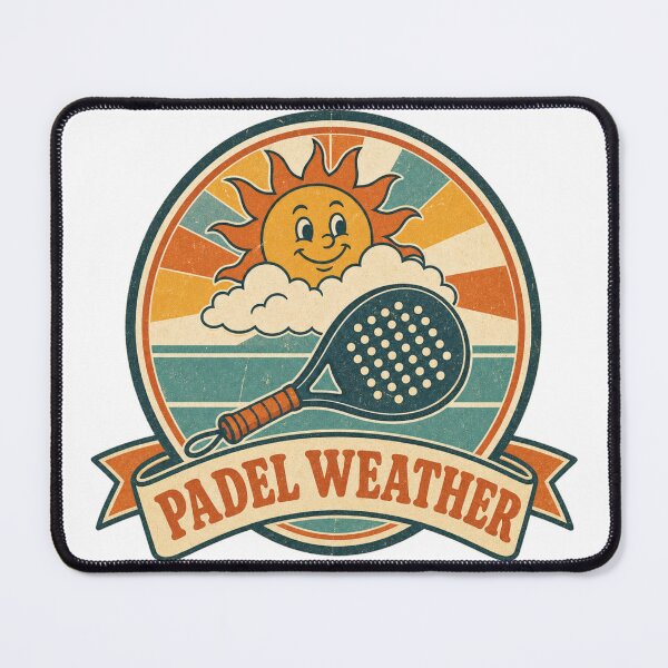 Item preview, Padel Weather Retro Sunshine Badge designed and sold by BoosterShop.
