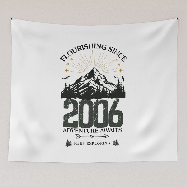 Item preview, 2006 Flourishing Since Mountain Adventure Birthday Design designed and sold by FlareCraftStudio.