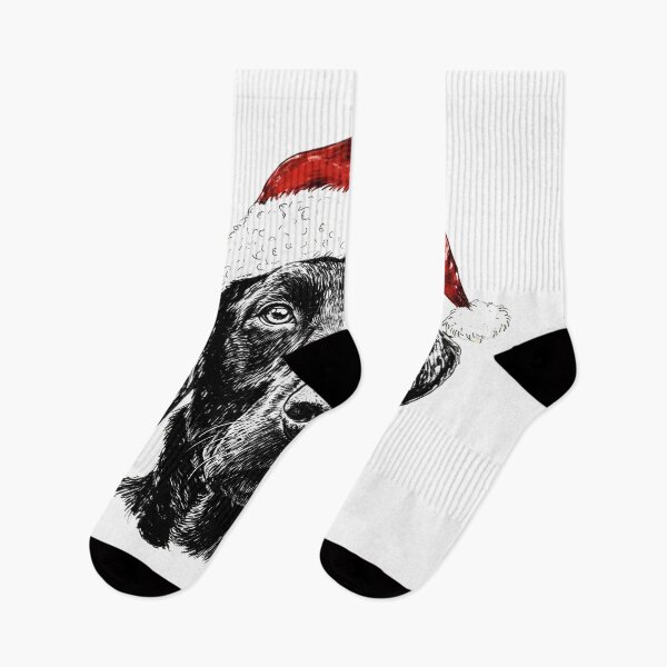 Item preview, Christmas Labrador Wearing Santa Hat designed and sold by vintagevibetee.