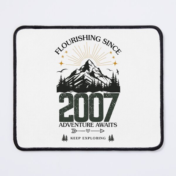 Item preview, 2007 Flourishing Since Mountain Adventure Birthday Design designed and sold by FlareCraftStudio.