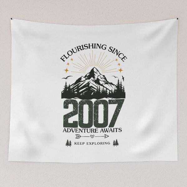 Item preview, 2007 Flourishing Since Mountain Adventure Birthday Design designed and sold by FlareCraftStudio.