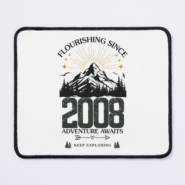 Item preview, 2008 Flourishing Since Mountain Adventure Birthday Design designed and sold by FlareCraftStudio.