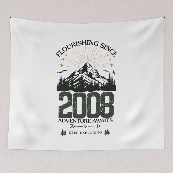 Item preview, 2008 Flourishing Since Mountain Adventure Birthday Design designed and sold by FlareCraftStudio.