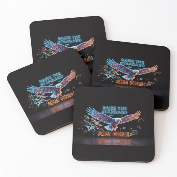 Item preview, Cyber Neon Eagle Motivational Display: RAISE THE STANDARD AIM HIGH designed and sold by lovepower.