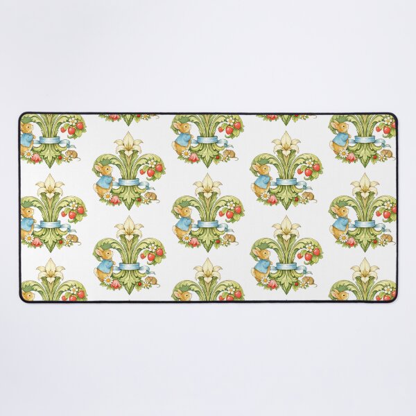 Item preview, Cute Bunny Floral watercolor Fleur de Lys heraldic symbol designed and sold by Anne Londez Studio.