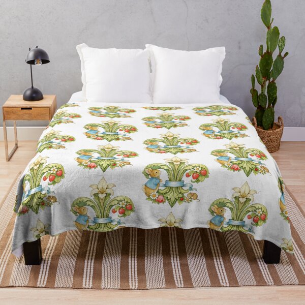 Item preview, Cute Bunny Floral watercolor Fleur de Lys heraldic symbol designed and sold by Anne Londez Studio.