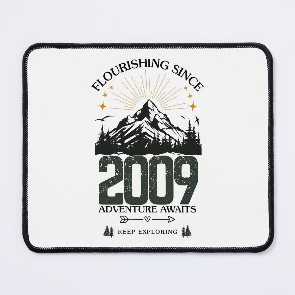 Item preview, 2009 Flourishing Since Mountain Adventure Birthday Design designed and sold by FlareCraftStudio.