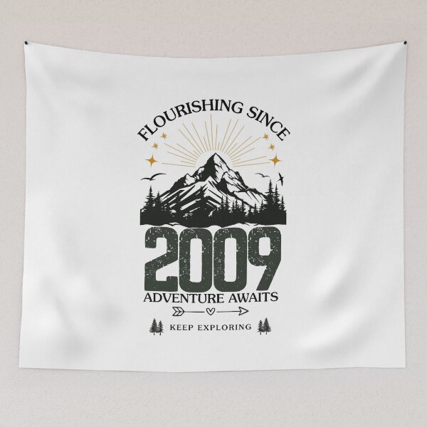 Item preview, 2009 Flourishing Since Mountain Adventure Birthday Design designed and sold by FlareCraftStudio.
