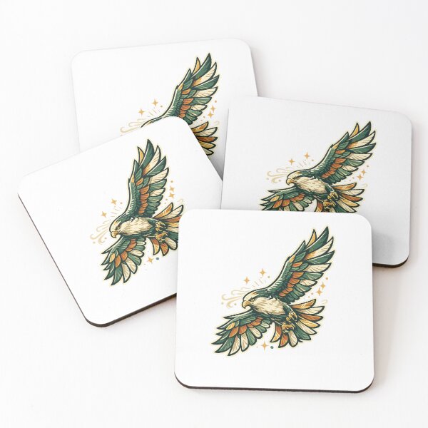 Item preview, Soaring Bald Eagle Retro Wildlife Freedom Flight Art Design Art designed and sold by inkoutninja.