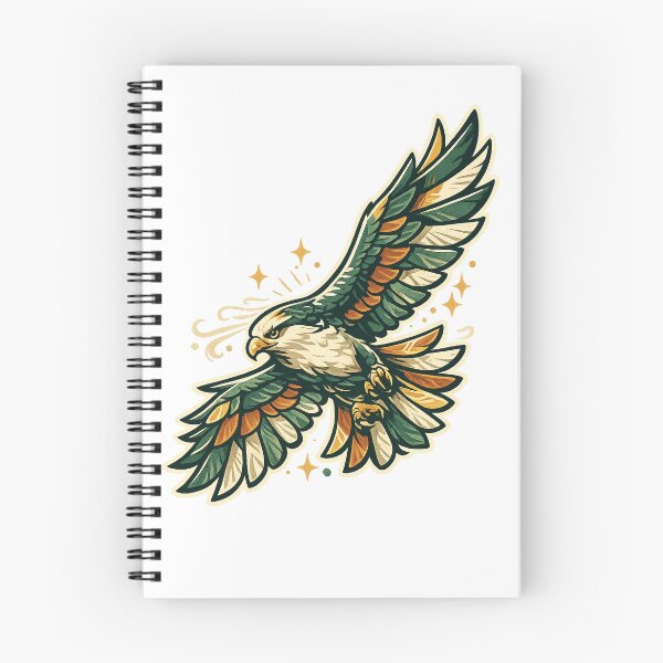 Item preview, Soaring Bald Eagle Retro Wildlife Freedom Flight Art Design Art designed and sold by inkoutninja.