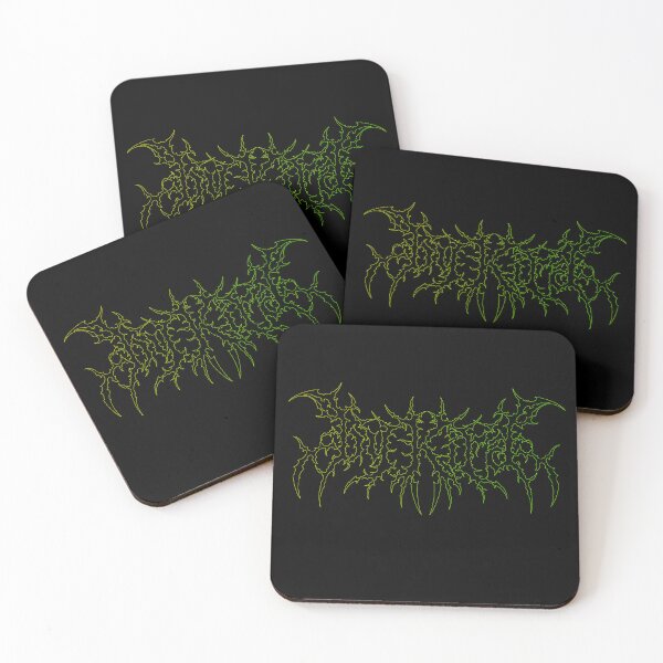 Item preview,  BY KIRA | Death Metal Typography (Green Outline) designed and sold by byKira-Dark.
