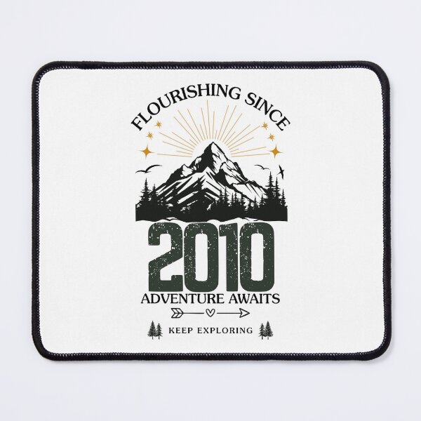 Item preview, 2010 Flourishing Since Mountain Adventure Birthday Design designed and sold by FlareCraftStudio.