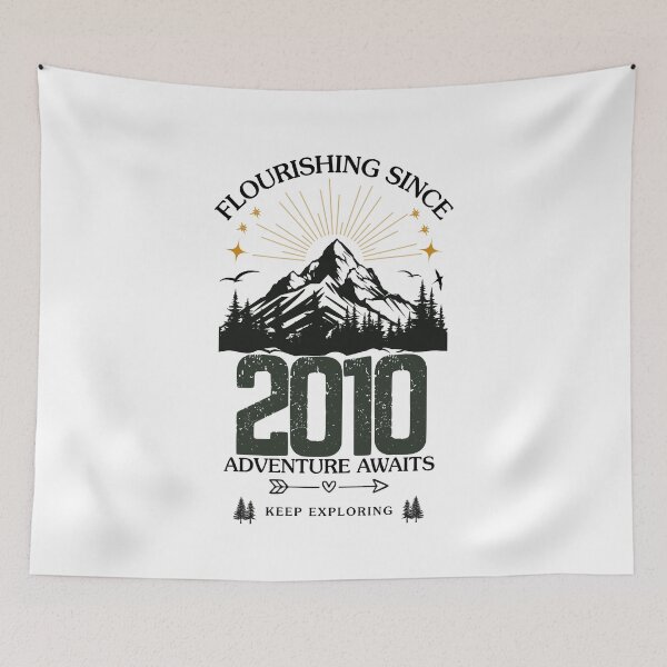 Item preview, 2010 Flourishing Since Mountain Adventure Birthday Design designed and sold by FlareCraftStudio.