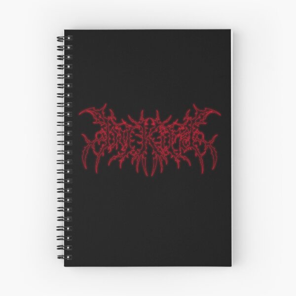 Item preview, BY KIRA | Death Metal Typography (Red Neon Outline) designed and sold by byKira-Dark.
