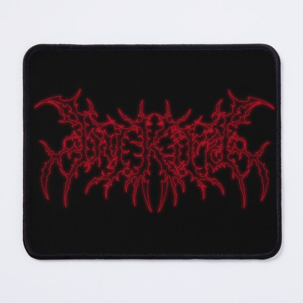 Item preview, BY KIRA | Death Metal Typography (Red Neon Outline) designed and sold by byKira-Dark.