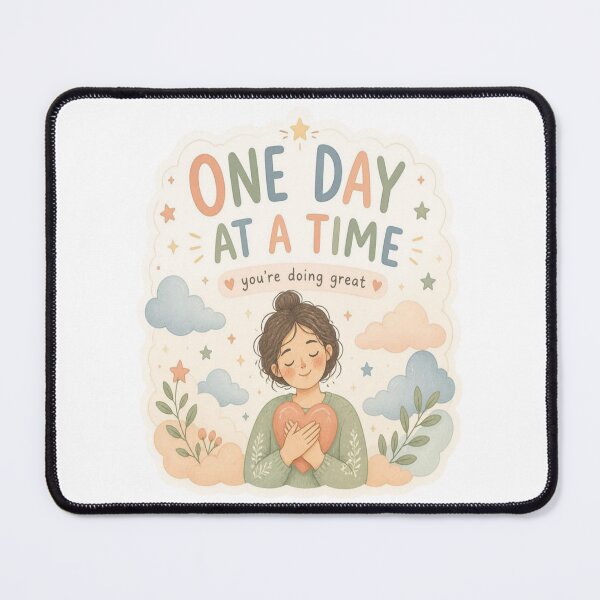 Item preview, One Day At A Time - Mental Health Awareness Affirmation designed and sold by creativerooney.