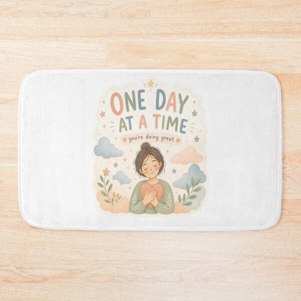 Item preview, One Day At A Time - Mental Health Awareness Affirmation designed and sold by creativerooney.