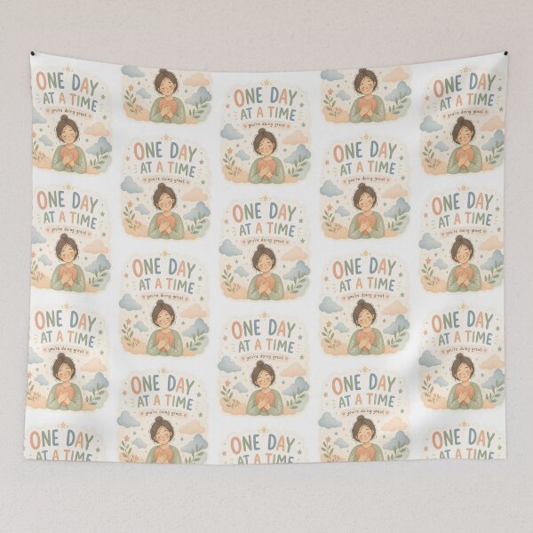 Item preview, One Day At A Time - Mental Health Awareness Affirmation designed and sold by creativerooney.