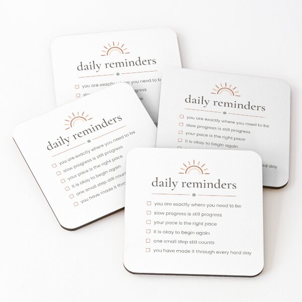 Item preview, Daily Reminders Affirmation Boho Coffee Mug designed and sold by SnazzifyDigital.