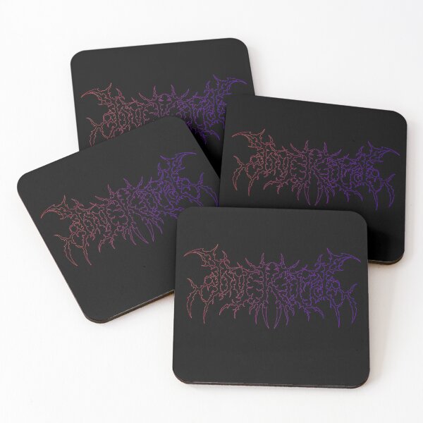 Item preview, BY KIRA | Death Metal Typography (Pink/Purple Outline) designed and sold by byKira-Dark.