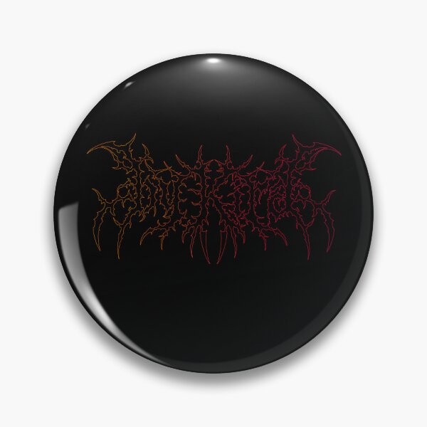 Item preview, BY KIRA | Death Metal Typography (Orange/Red Outline) designed and sold by byKira-Dark.