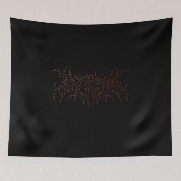 Item preview, BY KIRA | Death Metal Typography (Orange/Red Outline) designed and sold by byKira-Dark.