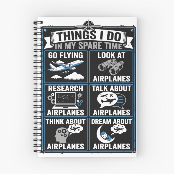 Item preview, Things I Do In My Spare Time Go Flying Look At Airplanes Research Talk About Airplanes Think About Airplanes Dream About Airplanes Pilot Aviation Airplane Lover designed and sold by SofiBlair.