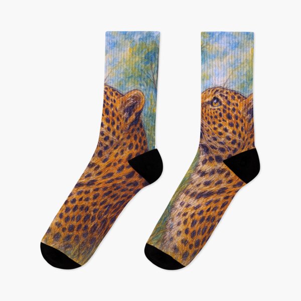 Item preview, Leopard drawing – African Wildlife Portrait designed and sold by GalleryKauffeld.