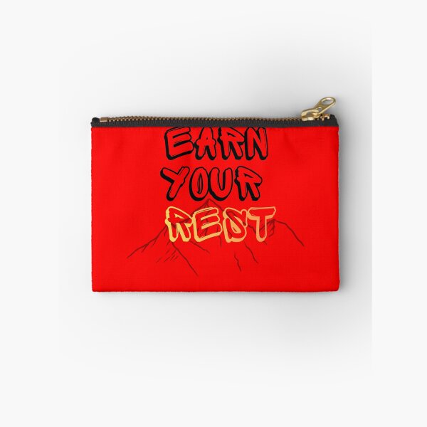 Item preview, Earn Your Rest Motivational Mountain Quote designed and sold by Fine-Arts-Lab.