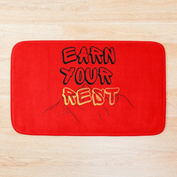 Item preview, Earn Your Rest Motivational Mountain Quote designed and sold by Fine-Arts-Lab.