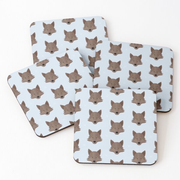 Item preview, Wolf heads on blue designed and sold by reneesillus.