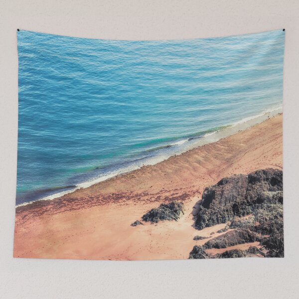 Item preview, Rocky Beach Aerial designed and sold by Dyrk Wyst Redbubble Shop.