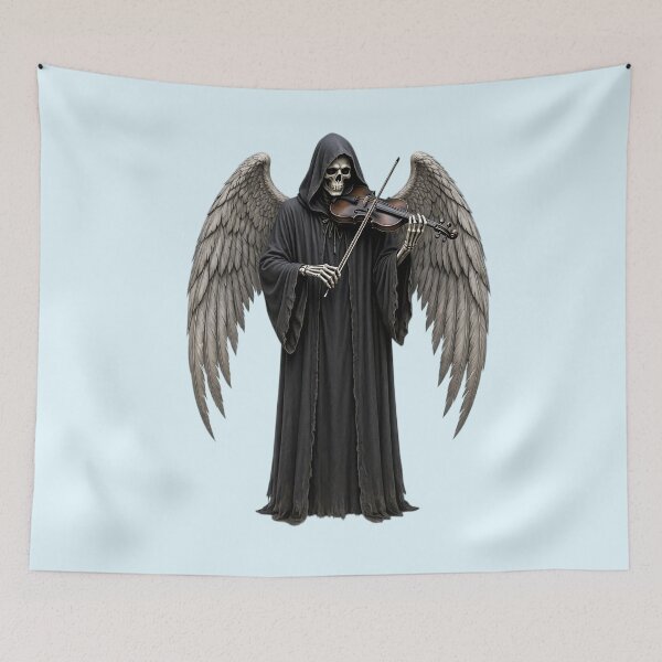 Item preview, Dark Gothic Skeleton Angel Playing Violin  designed and sold by SweetLilith.