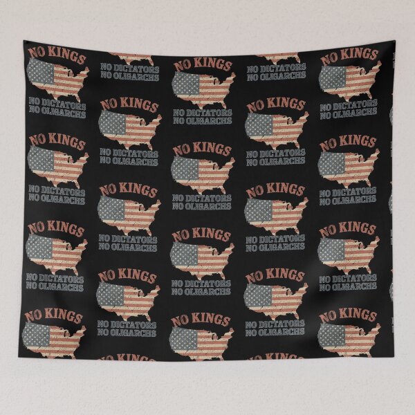 Item preview, No Kings No Dictators No Oligarchs USA Map Political Design designed and sold by JpShop10.