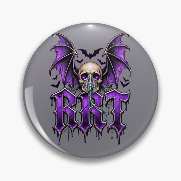 Item preview, Gothic RRT Registered Respiratory Therapist Bat Wings Skull Halloween designed and sold by ClinicalHubs.