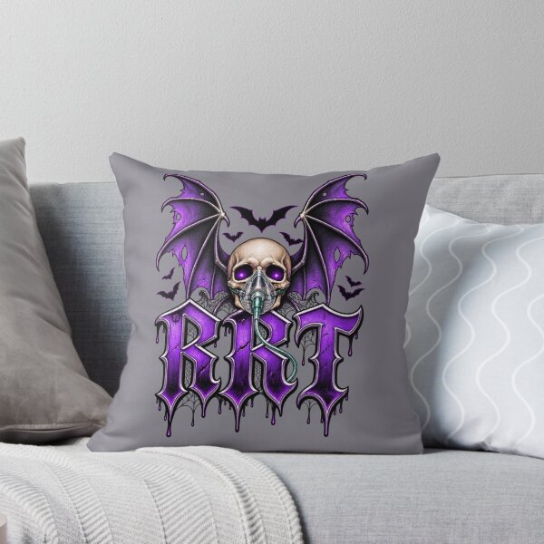 Item preview, Gothic RRT Registered Respiratory Therapist Bat Wings Skull Halloween designed and sold by ClinicalHubs.