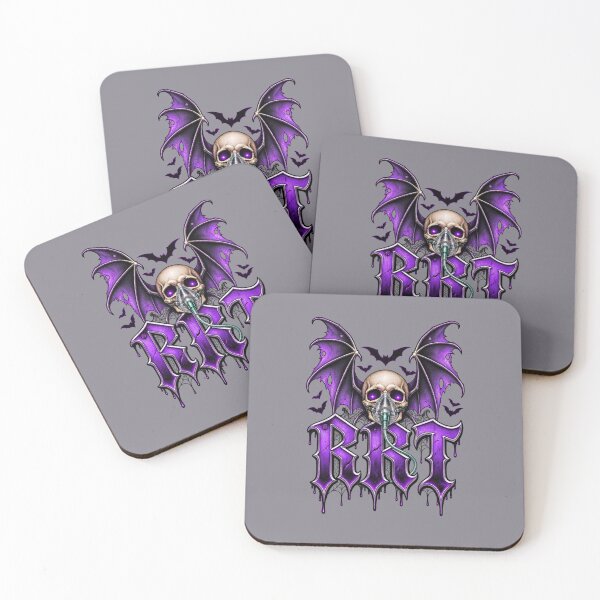 Item preview, Gothic RRT Registered Respiratory Therapist Bat Wings Skull Halloween designed and sold by ClinicalHubs.