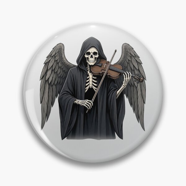 Item preview, Dark Gothic Skeleton Angel Playing Violin  designed and sold by SweetLilith.