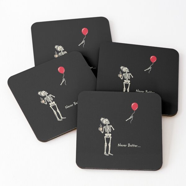 Item preview, Never Better Skeleton Coffee Lover Sarcastic Funny Art designed and sold by haitrieuic96.