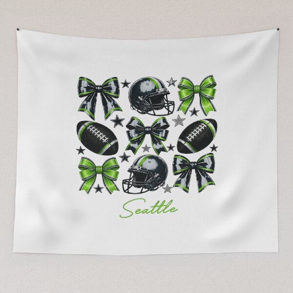 Item preview, Seattle Football Fan Bows Gameday Apparel designed and sold by brynleedost.