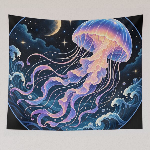 Item preview, Cosmic Jellyfish Ocean designed and sold by Punch-E415.