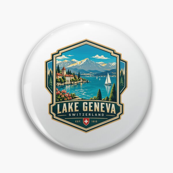 Item preview, Lake Geneva Switzerland Est. 1815 Travel Destination European Vacation designed and sold by Star3NowForMe.