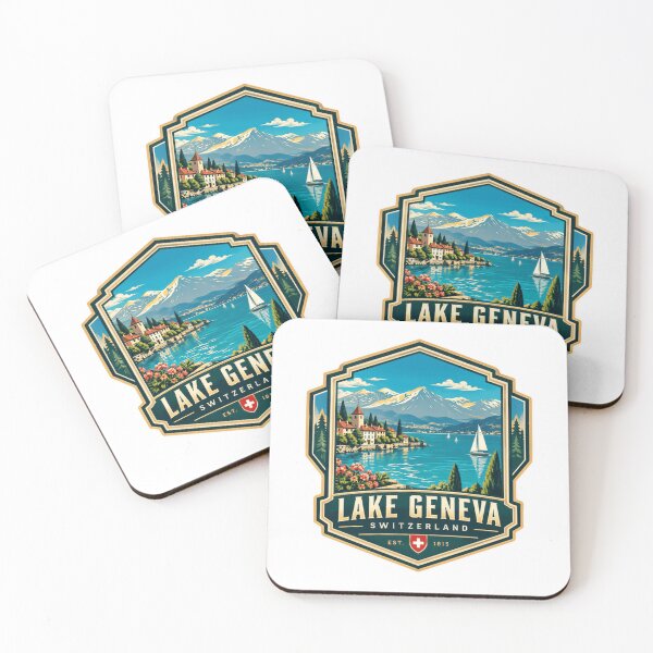 Item preview, Lake Geneva Switzerland Est. 1815 Travel Destination European Vacation designed and sold by Star3NowForMe.