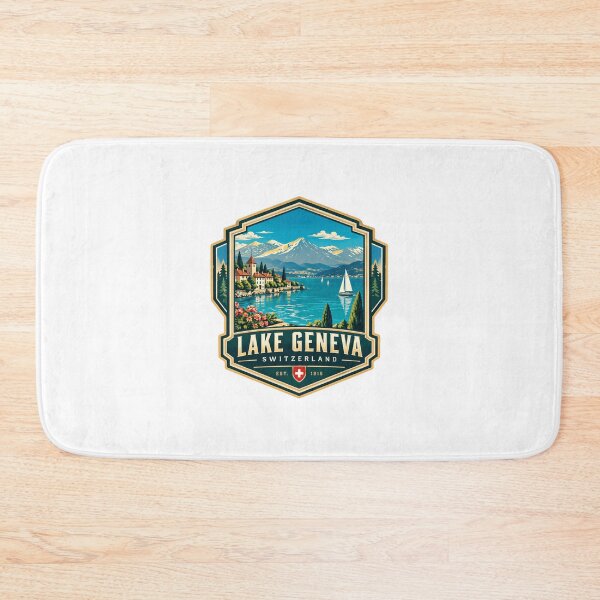 Item preview, Lake Geneva Switzerland Est. 1815 Travel Destination European Vacation designed and sold by Star3NowForMe.